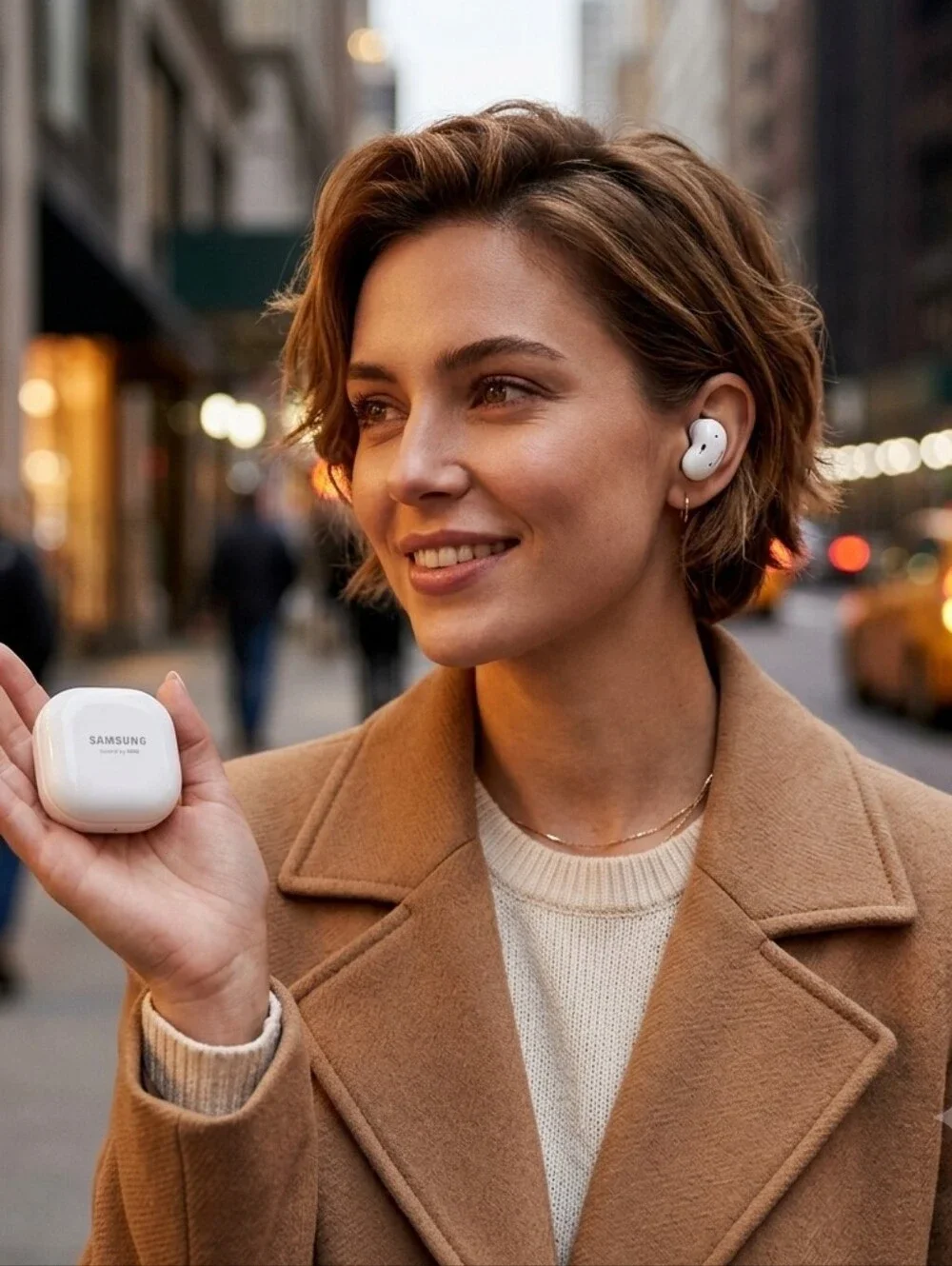 Samsung Glossy White Earbud Charging Case